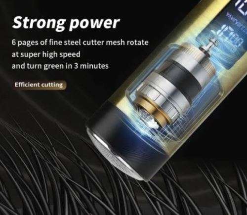 Low noise digital display portable shaver