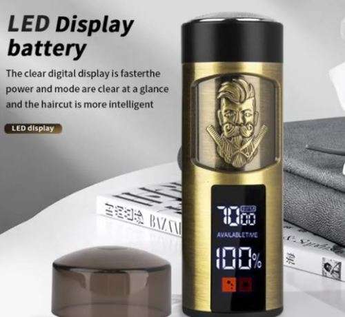 Low noise digital display portable shaver