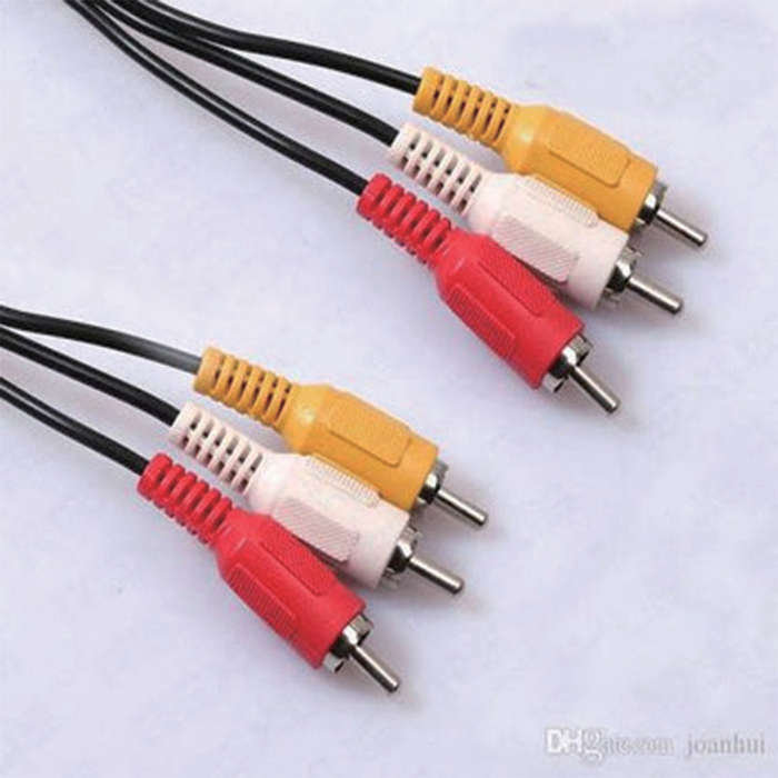 1.5M 3 RCA Male-To-Male Audio And Video Cable DVD Set-Top Box Connected To TV