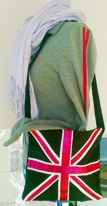 Union Jack Statement Bag - Pink Satin Remix