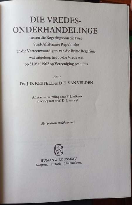Die vredesonderhandelinge (Ds JD Kestell & DE van Velden)
