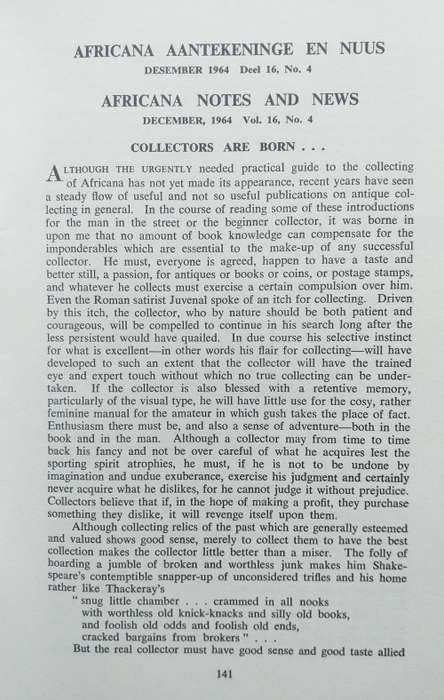 Africana notes and news December 1964 Vol 16 no 4
