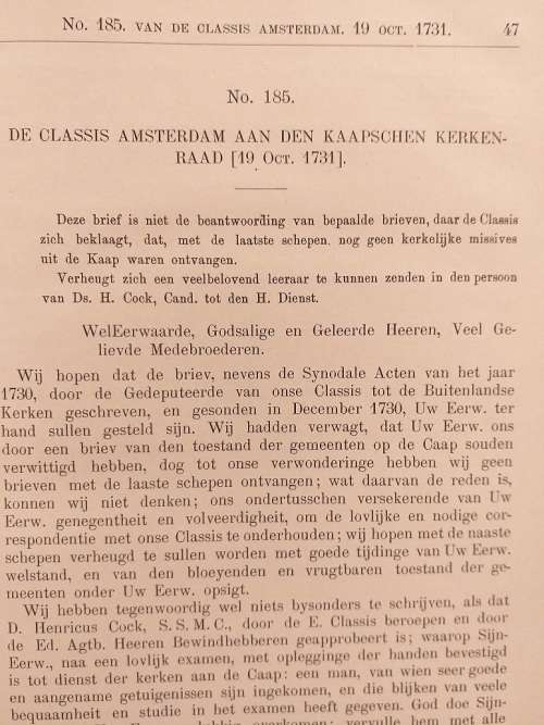 Boustoffen voor de Geschiedenis der NG Kerken in Zuid Afrika Dele I, II en III VOLLEDIG