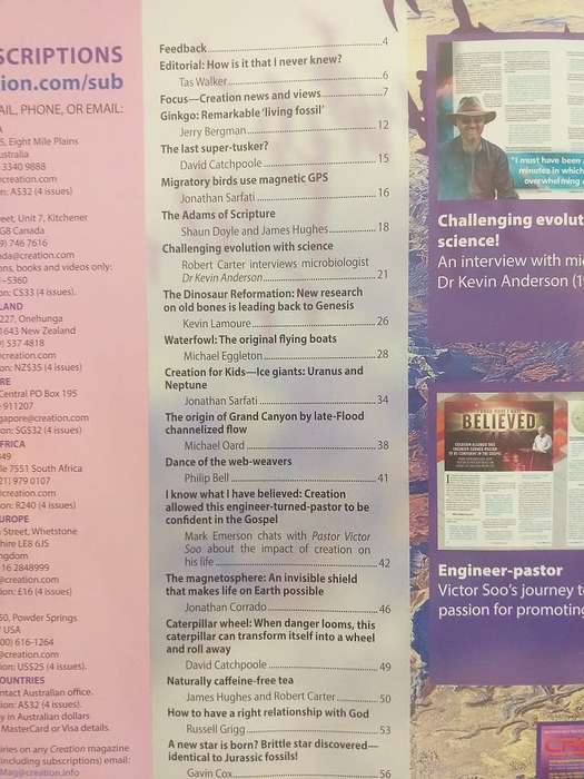 Six Issues of Creation Magazine (Creation.com)