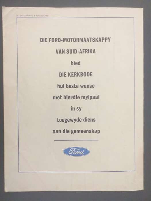 Die Kerkbode 120 Jaar - Kerkblad van die NG Kerk -Januarie 1969