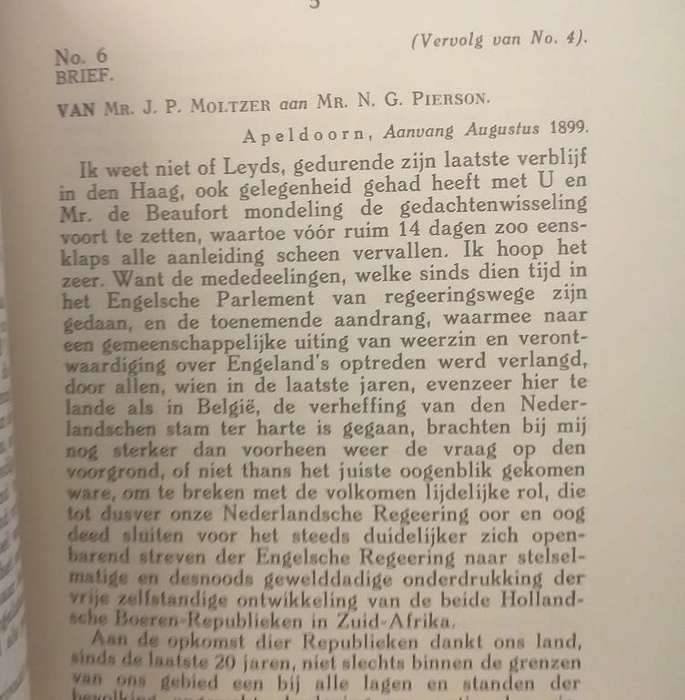 Dr WJ Leyds Tweede Verzameling Correspondentie 1899-1900 Deel 1 Eerste Band