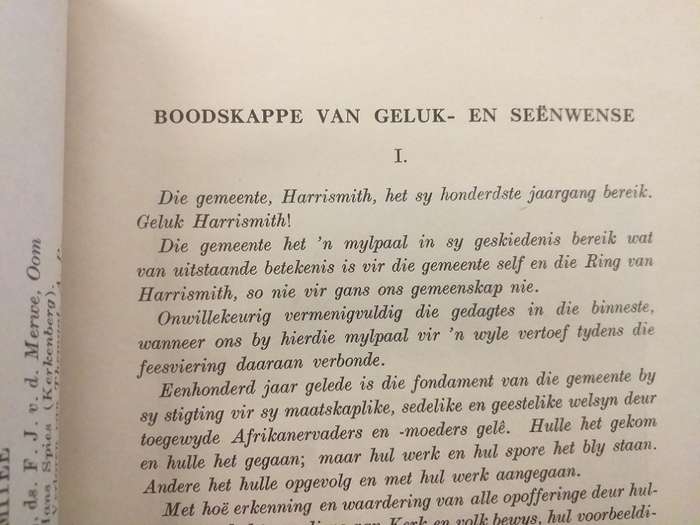 Onder die wolk van Genade: Gedenkboek NG Gemeente Harrismith 1849-1949