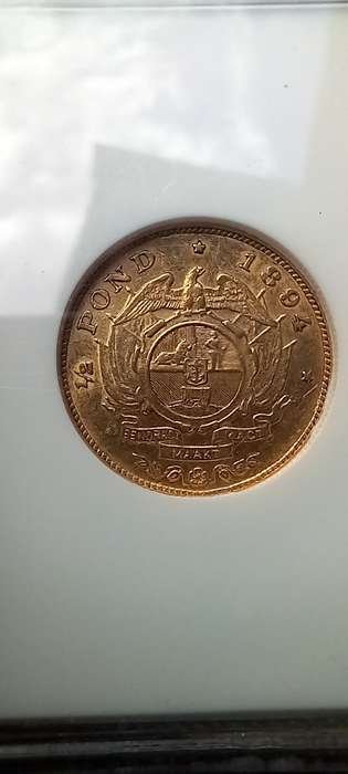1894 ZAR NGC AU58 Halfpond