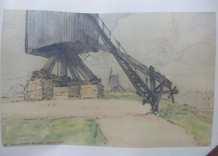 Colour Print JH Pierneef Kruispoort Brugge November 5 1925