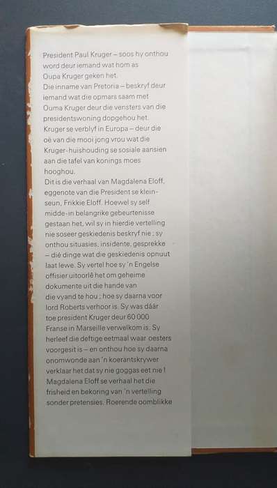 Die President en ek: Herinneringe van Magdalena Eloff soos vertel aan Gezina du Plessis