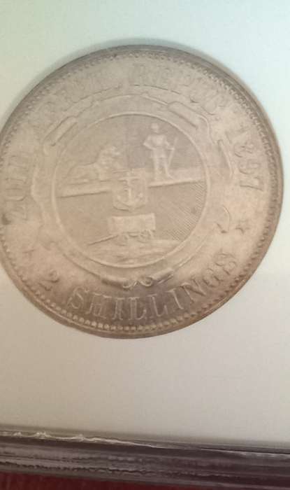 1897 ZAR MS60 NGC Two shilling 2S