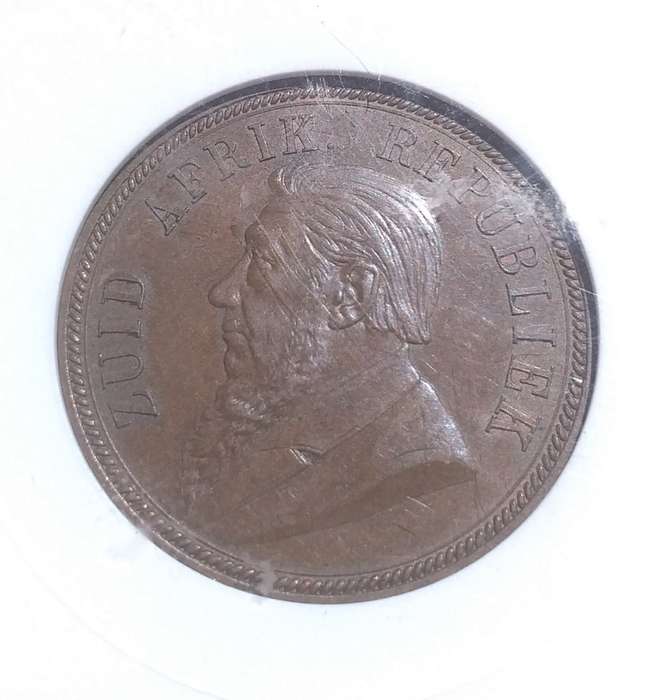 1892 ZAR Anacs MS61 BRN pennie penny