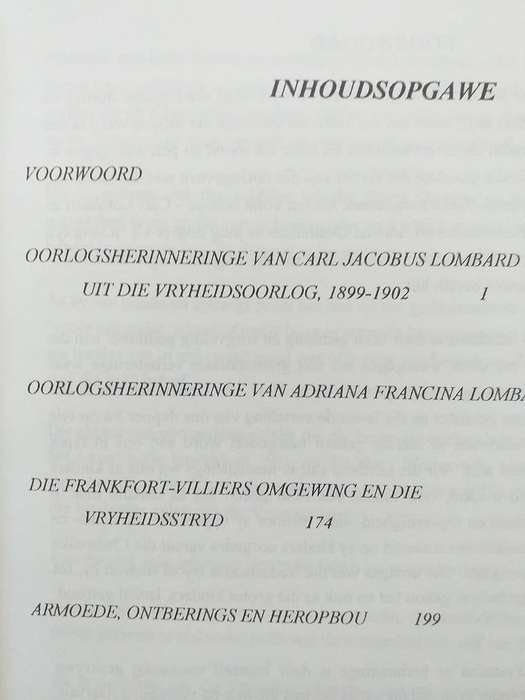 Worsteljare vir Vryheid en Reg - Herinneringe van Carl en Adriana Lombard uit die Vryheidsoorlog