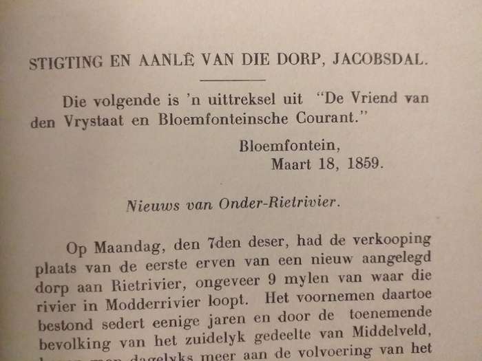 Jubelfees Gedenkboek deur die Gemeente Jacobsdal 1879-1929