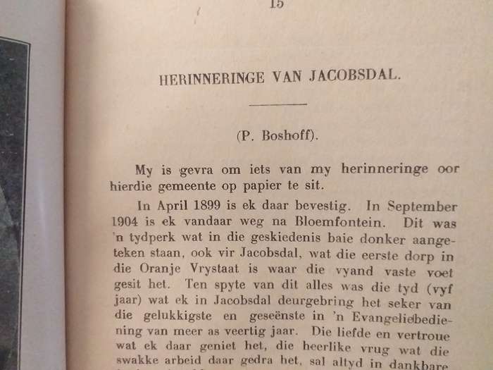Jubelfees Gedenkboek deur die Gemeente Jacobsdal 1879-1929