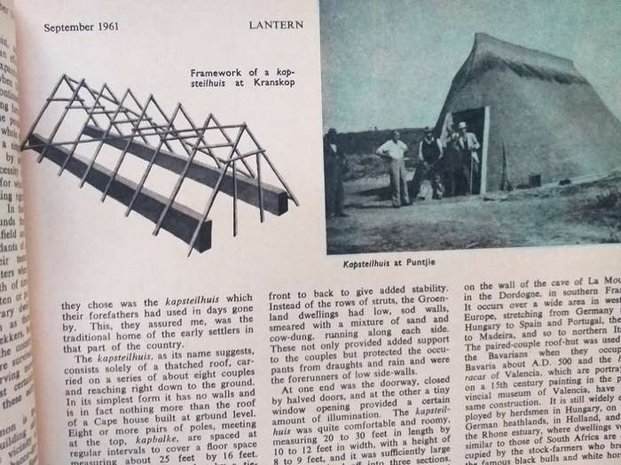 Lantern Tydskrif Magazine Jul- Sept 1961 vol 11 nr 1 Homes of the Trekboers