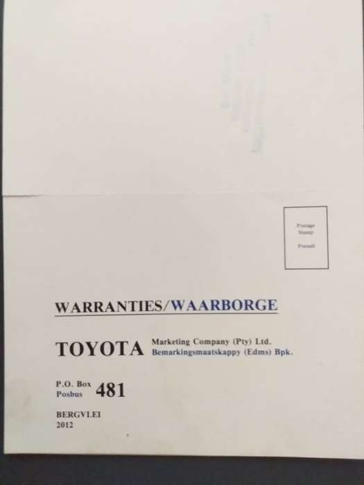 Toyota Corolla Owners Manual Eienaarshandleiding WITH Service guide / Diensgids
