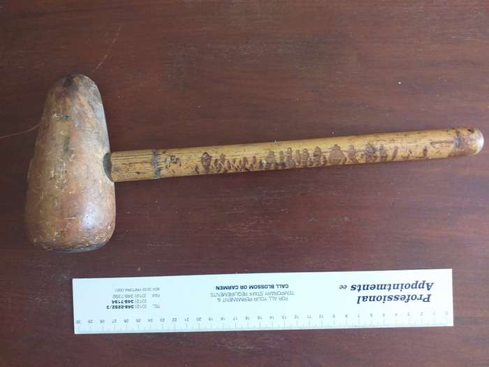 Sheet metal copper bossing wooden mallet rounded heads