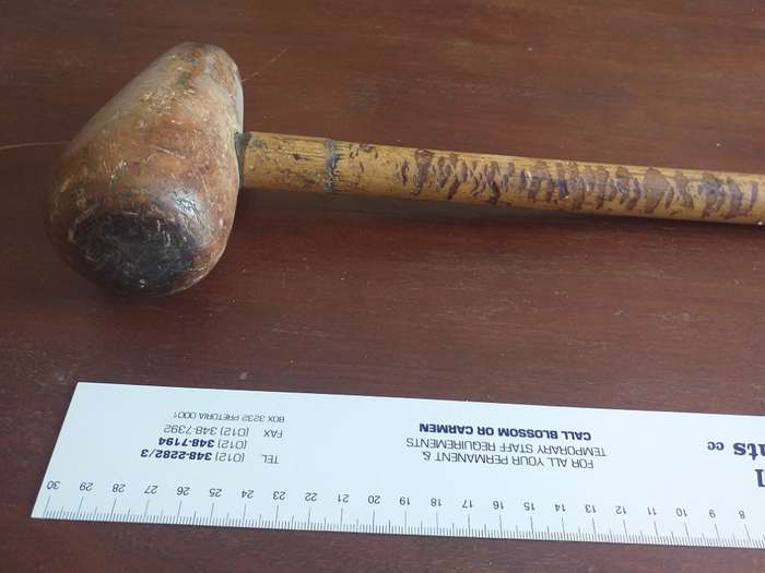 Sheet metal copper bossing wooden mallet rounded heads