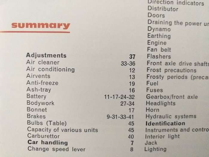 Peugeot 204 driving maintenance manual