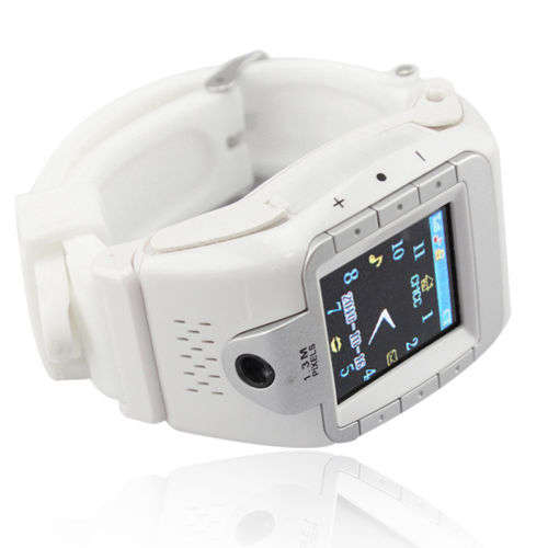 Beautiful White cellphone watch with camera