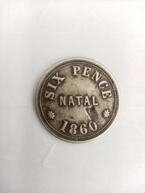 EXTREMELY RARE 1860 DURBAN CLUB 6D TOKEN