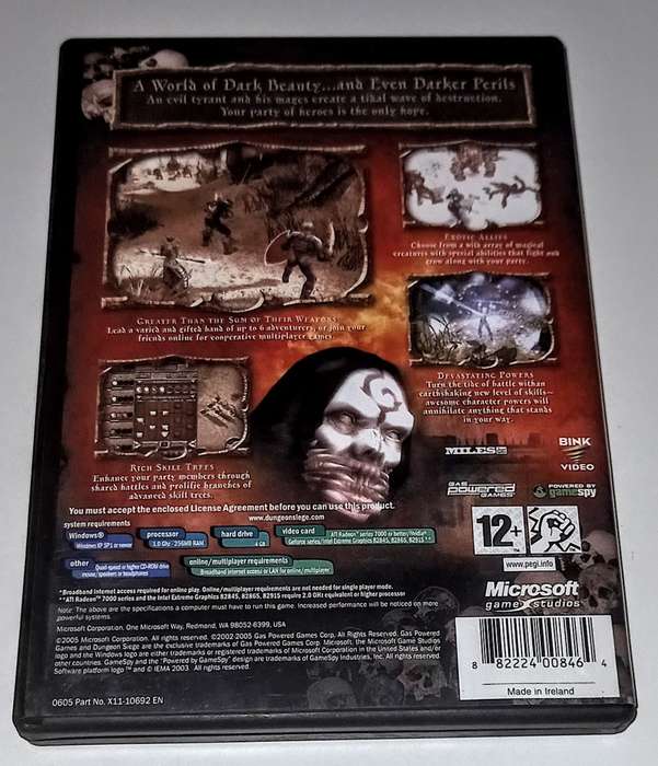 2005. Dungeon Siege ii. PC CD GAME. 4 DISC PACK