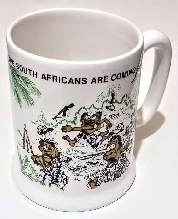 Vintage Bell Ware `The South Africans are Coming` Beer Mug. 12cm Tall