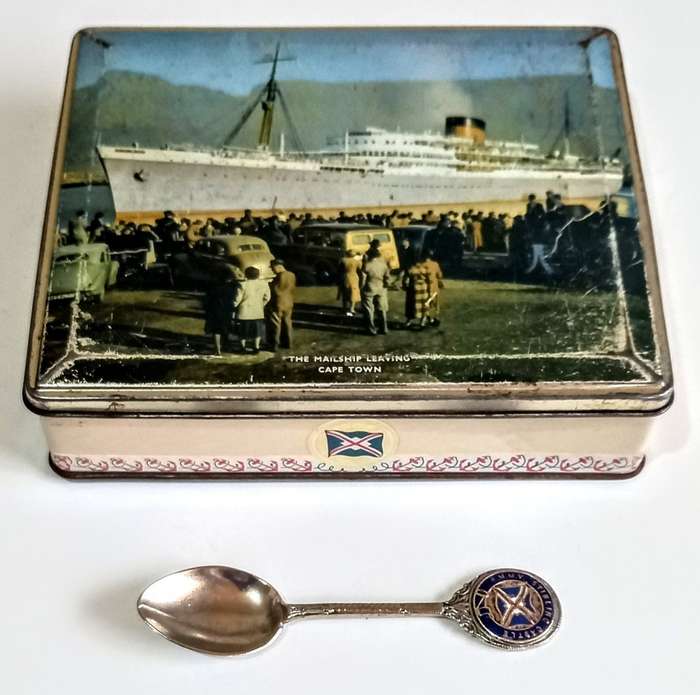 Union Castle Line Tin & Teaspoon