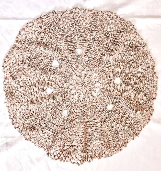 Crochet Cloth Brown 42cm Diameter