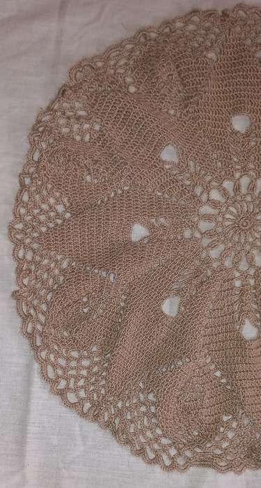 Crochet Cloth Brown 42cm Diameter