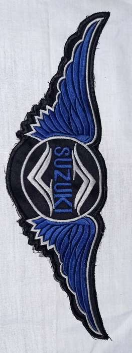 Vintage Suzuki Cloth Badge. 29cm x 9.5cm