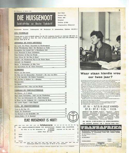 Huisgenoot tydskrif - 23 Okt 1964 - Sien produkbeskrywing vir inhoud