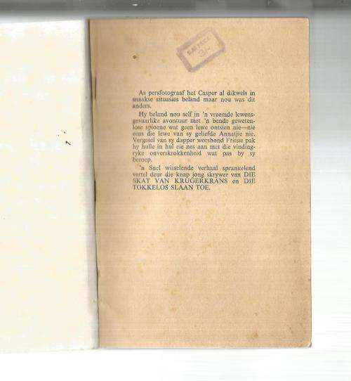 Onheil op Rooikrans - Dries Jensen - Trefferboek 1959 - Spannings reeks