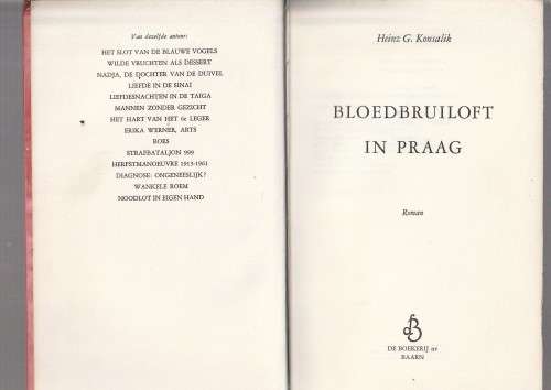 Bloedbruiloft in Praag - Konsalik - Nederlandse Uitgawe