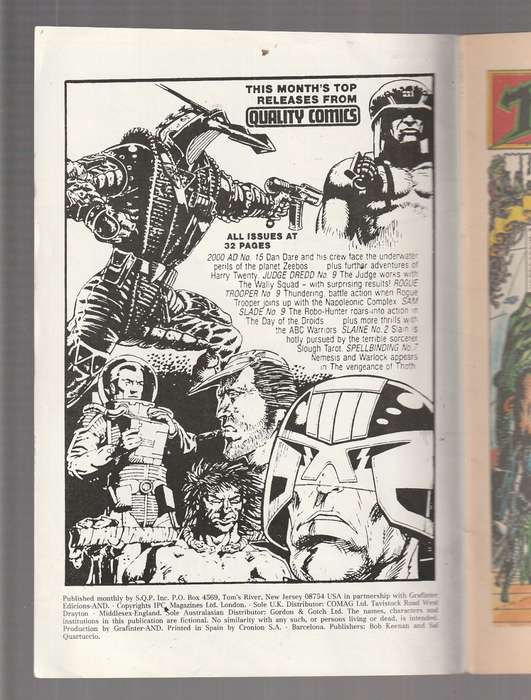 Spellbinder no 7 - Comic starring Nemeses the warlock (tab)