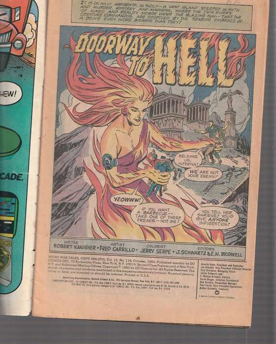 The Creature Commandos and the GI ROBOT no 116 1982 comic