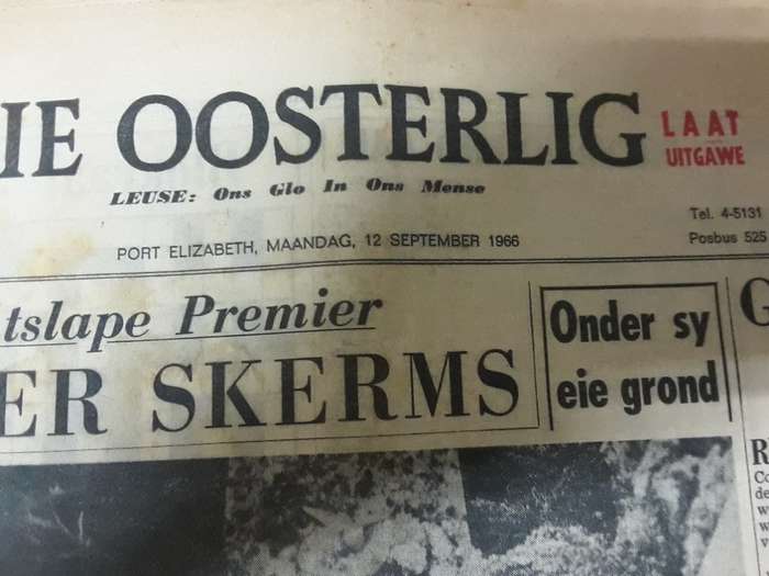 Lot of 6 newspapers / Koerante - Dagbreek - Hoofstad - Burger - Vaderland - Oosterlig