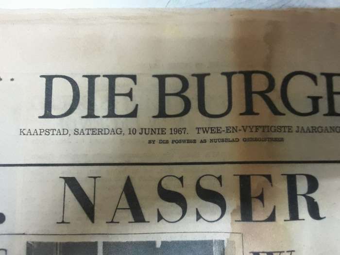 Lot of 6 newspapers / Koerante - Dagbreek - Hoofstad - Burger - Vaderland - Oosterlig
