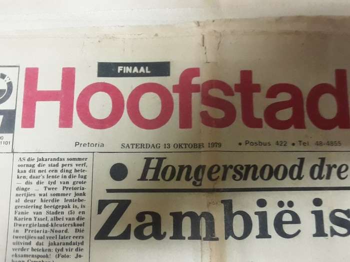 Lot of 6 newspapers / Koerante - Dagbreek - Hoofstad - Burger - Vaderland - Oosterlig
