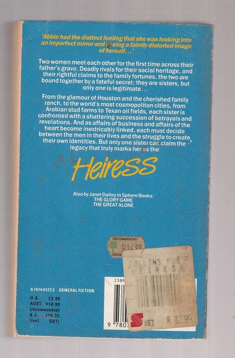 Heiress - Janet Dailey - Family drama - 2 Sisters fighting for heritage