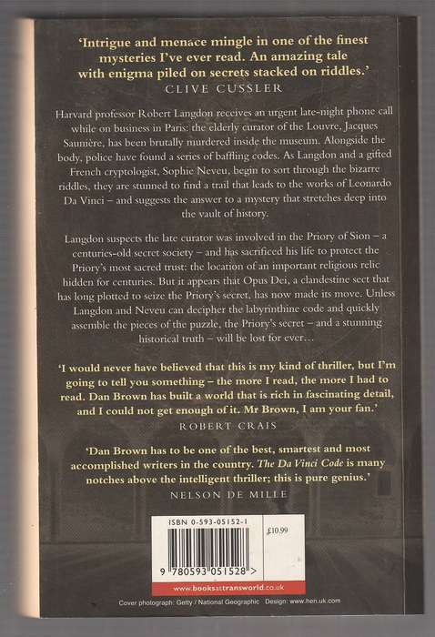 The Da Vinci code - Dan Brown (d) - a Robert Langdon thriller