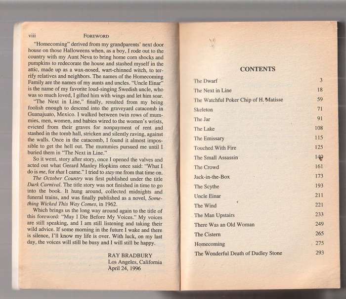 The October Country - Ray Bradbury - vivid stories of horror and imagination