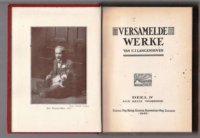 Versamelde Werke - CJ Langenhoven Boek IV  1940