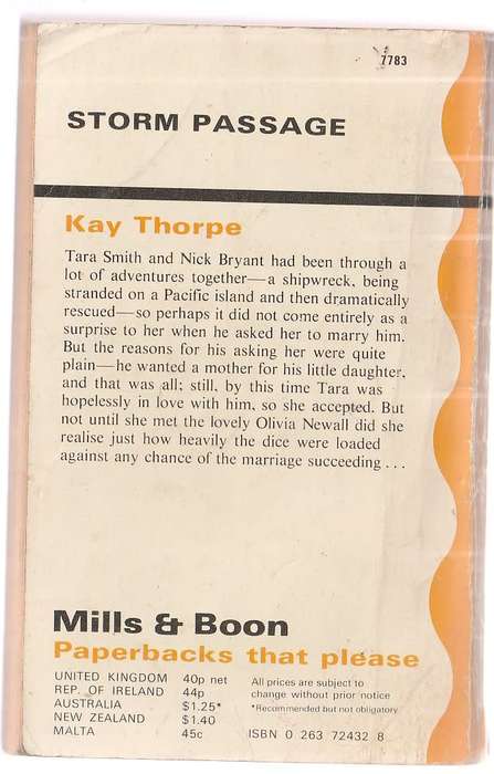 Storm Passage - Kay Thorpe - Mills & Boon