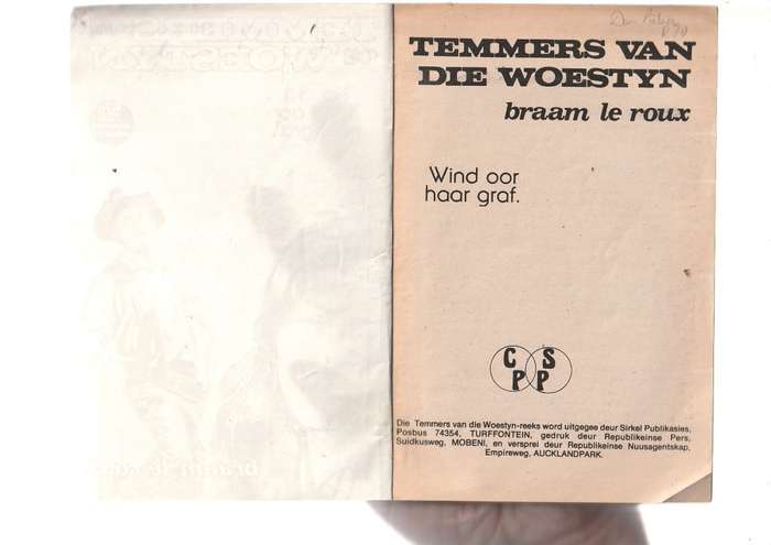 wind oor haar Graf - Braam Le Roux - Temmers van Woestyn 15