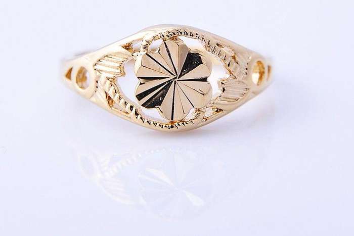 ***YELLOW GOLD 18K*** Filed Wedding Flower Size: 8