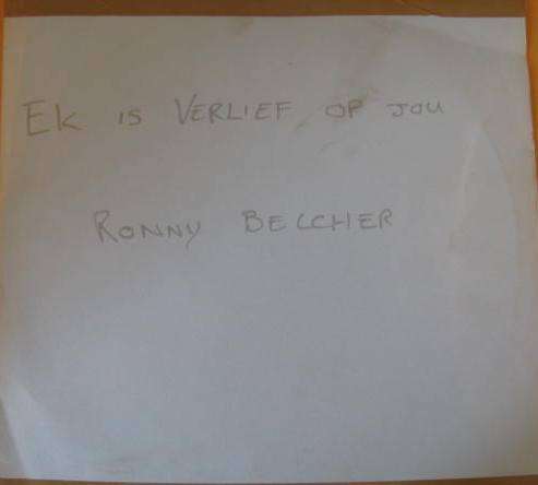 Ronny Belcher - Ek is verlief op jou LP