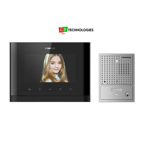 COMMAX 7 EXPANDABLE CONSOLE VID INTERCOM KIT W/ PINHOLE GATE STATION