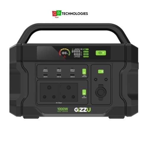 GIZZU CHALLENGER PRO 1120WH/1000W UPS FAST CHARGE LIFEPO4 PORTABLE POWER STATION